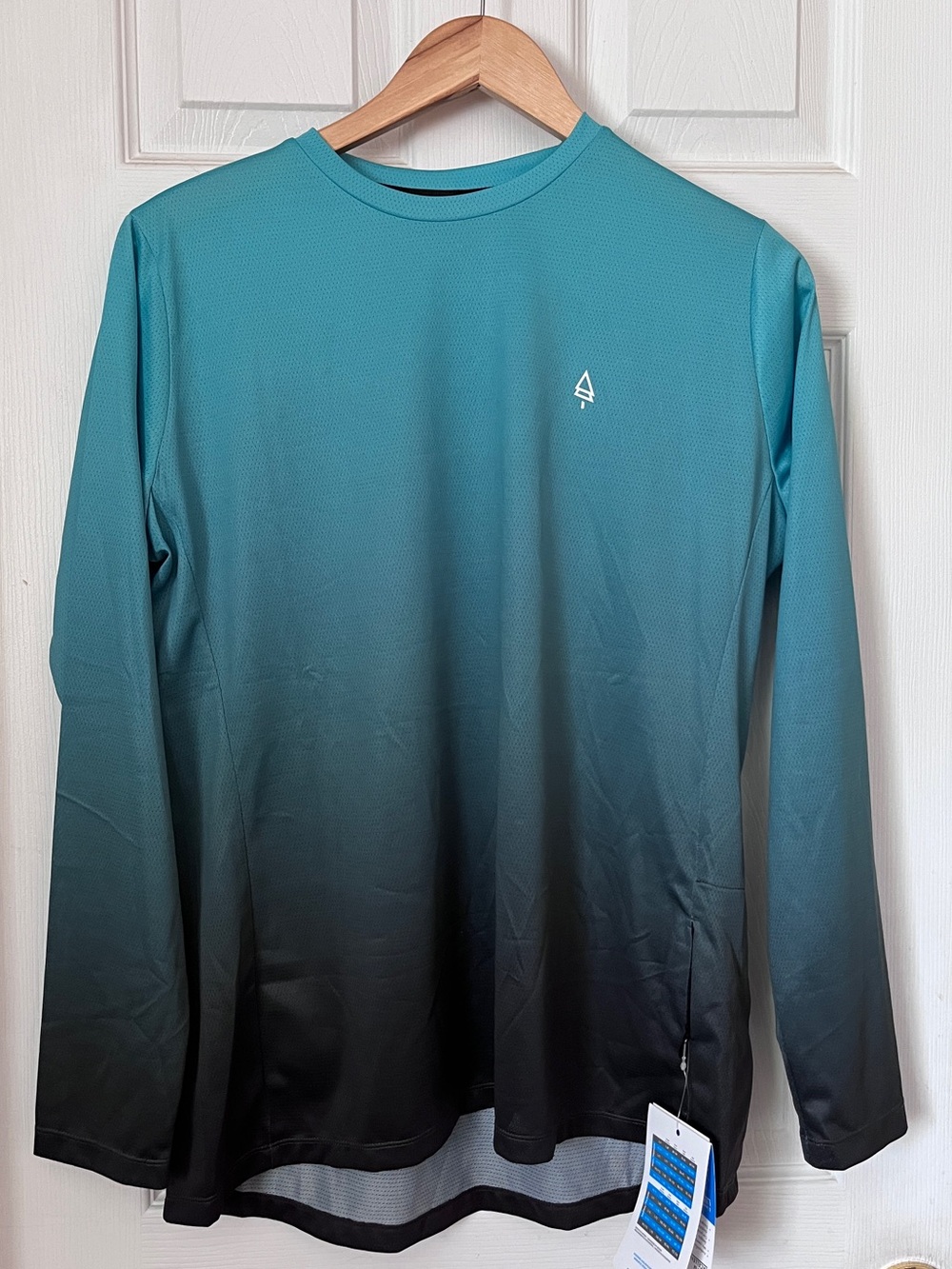 Avalanche Long-Sleeve Performance Shirt - Teal to Black Gradient